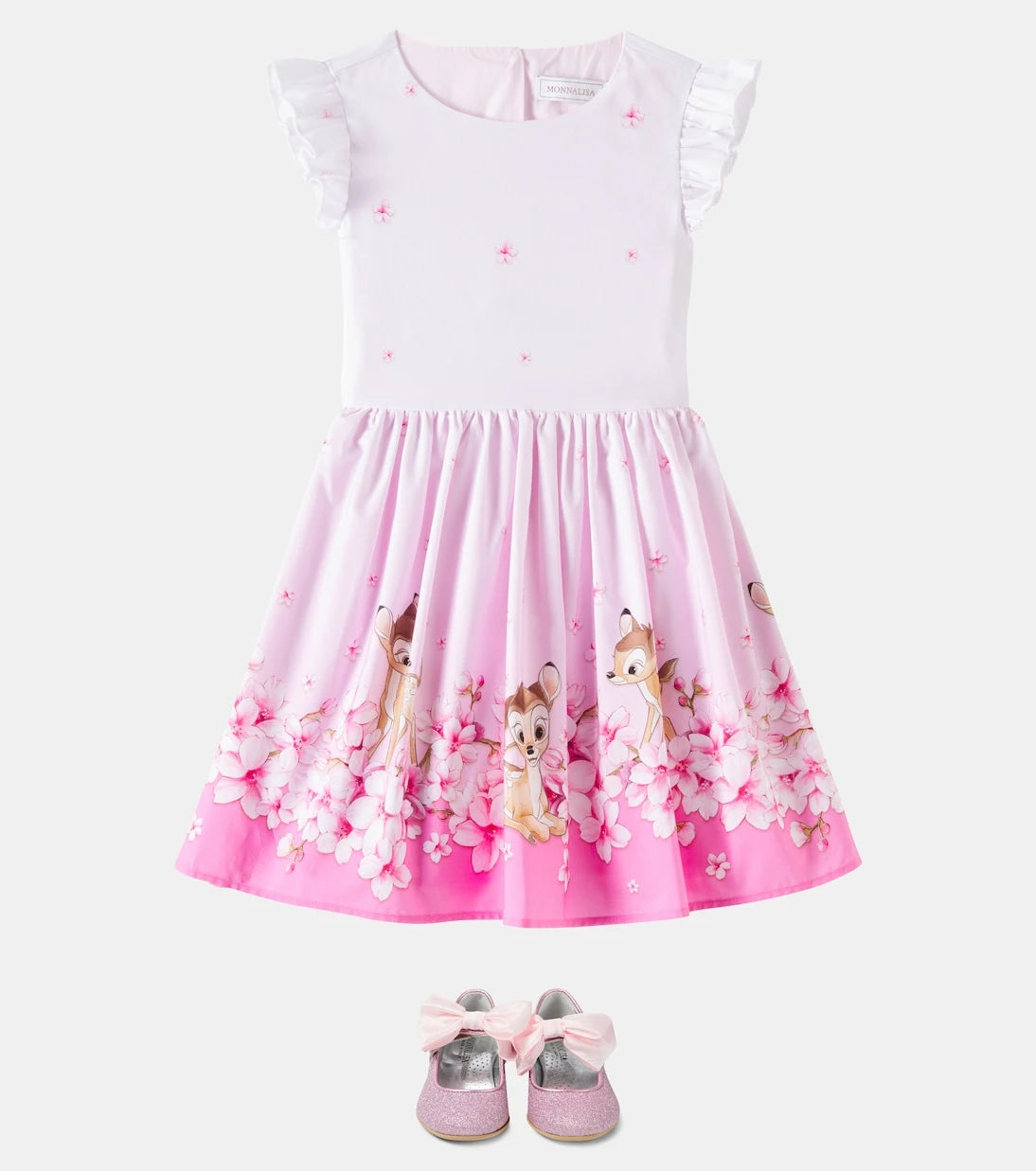 Monnalisa - x Disney® printed cotton dress