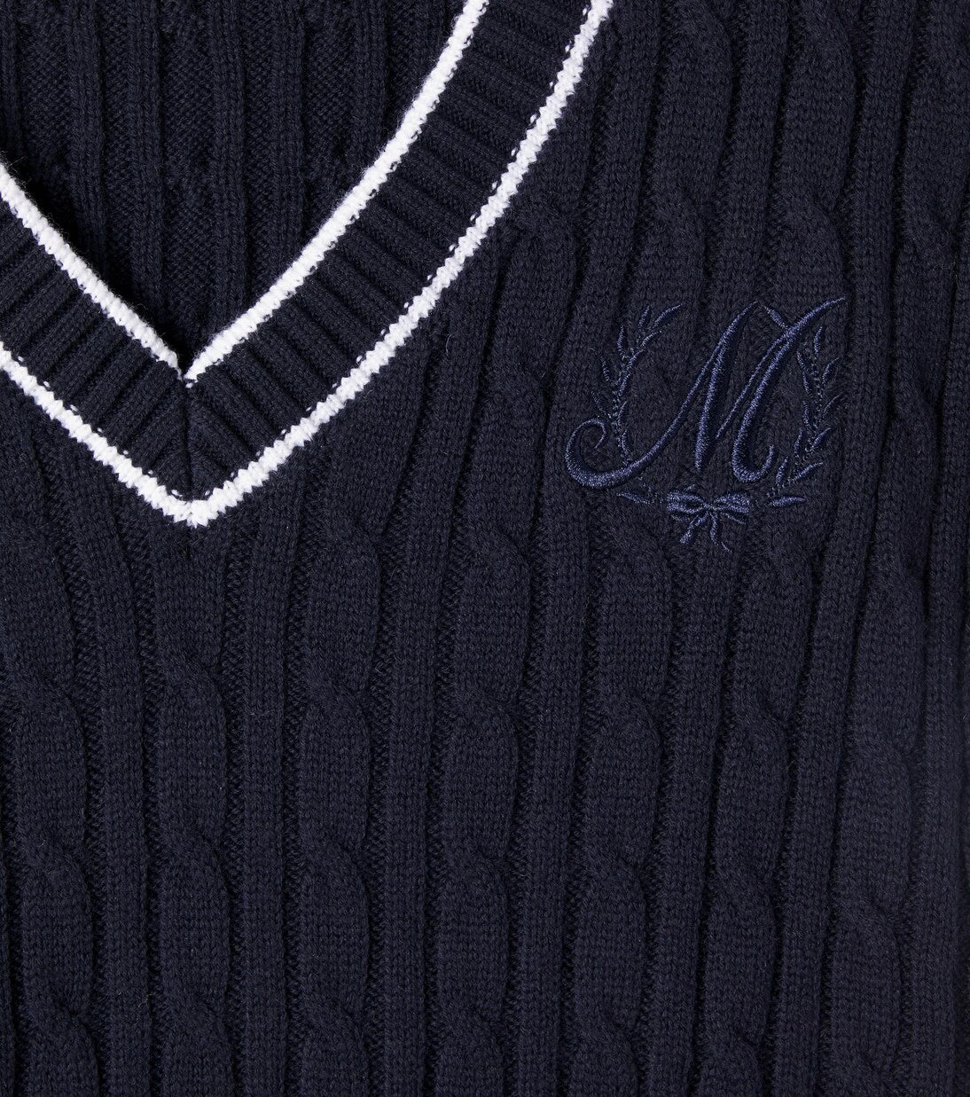 Monnalisa - Cable-knit wool and cotton sweater vest