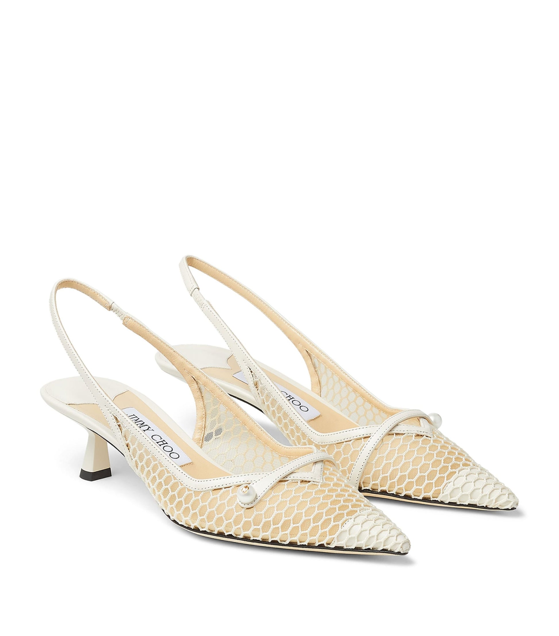 Amita 45 Mesh Pumps WHITE/LATTE