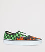 Valentino Garavani Green x Vans Canvas Checkerboard and Palm Leaf Sneakers