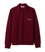Miu Miu Burgundy Cashmere Logo Polo Sweater