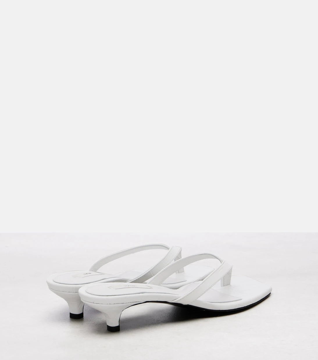 Toteme - Croc-effect leather thong sandals