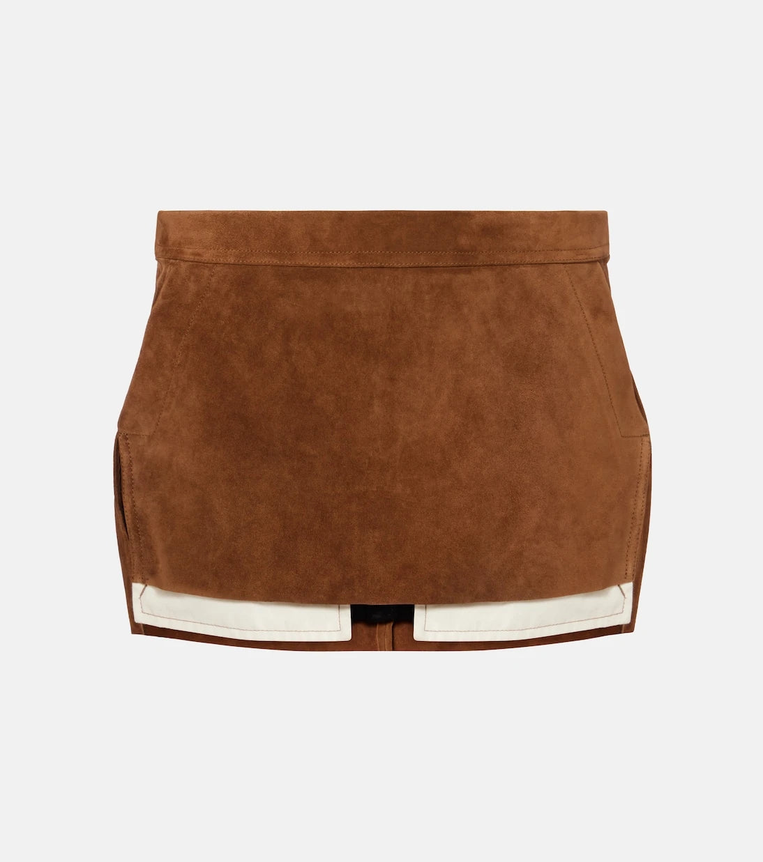 Rick Owens - Fog suede miniskirt