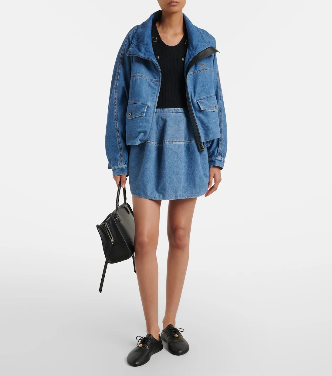Loewe - Double L denim miniskirt