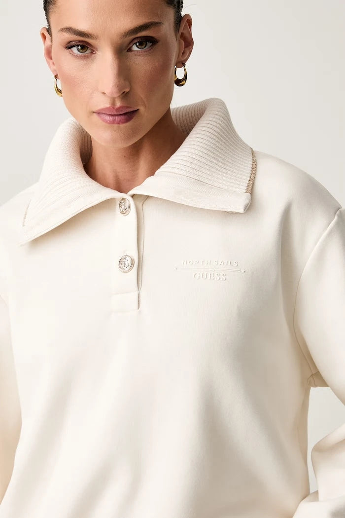 Guess Kadın Pamuklu Sweatshirt X NORTH SAILS