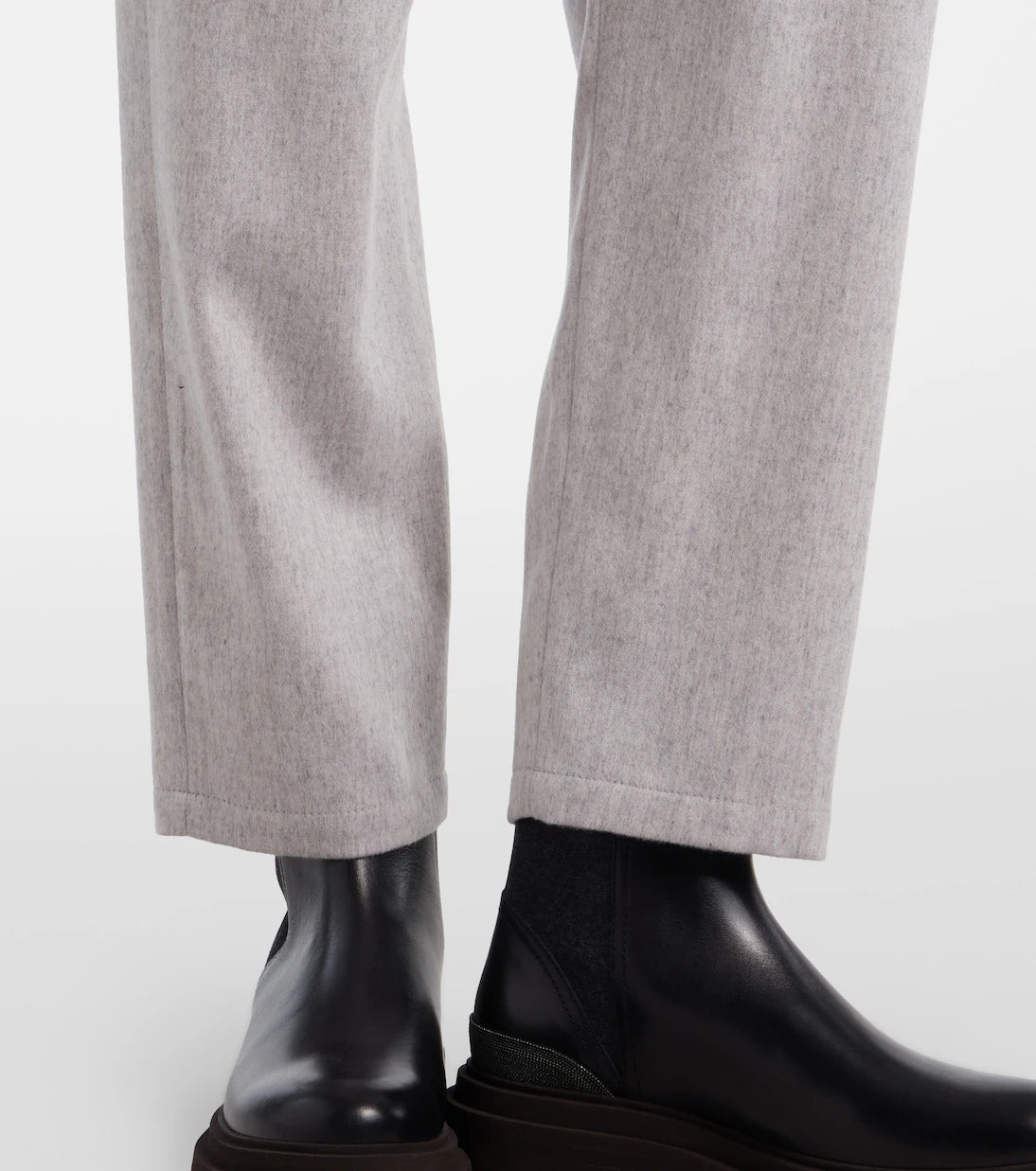 Brunello Cucinelli - Monili wool tapered pants