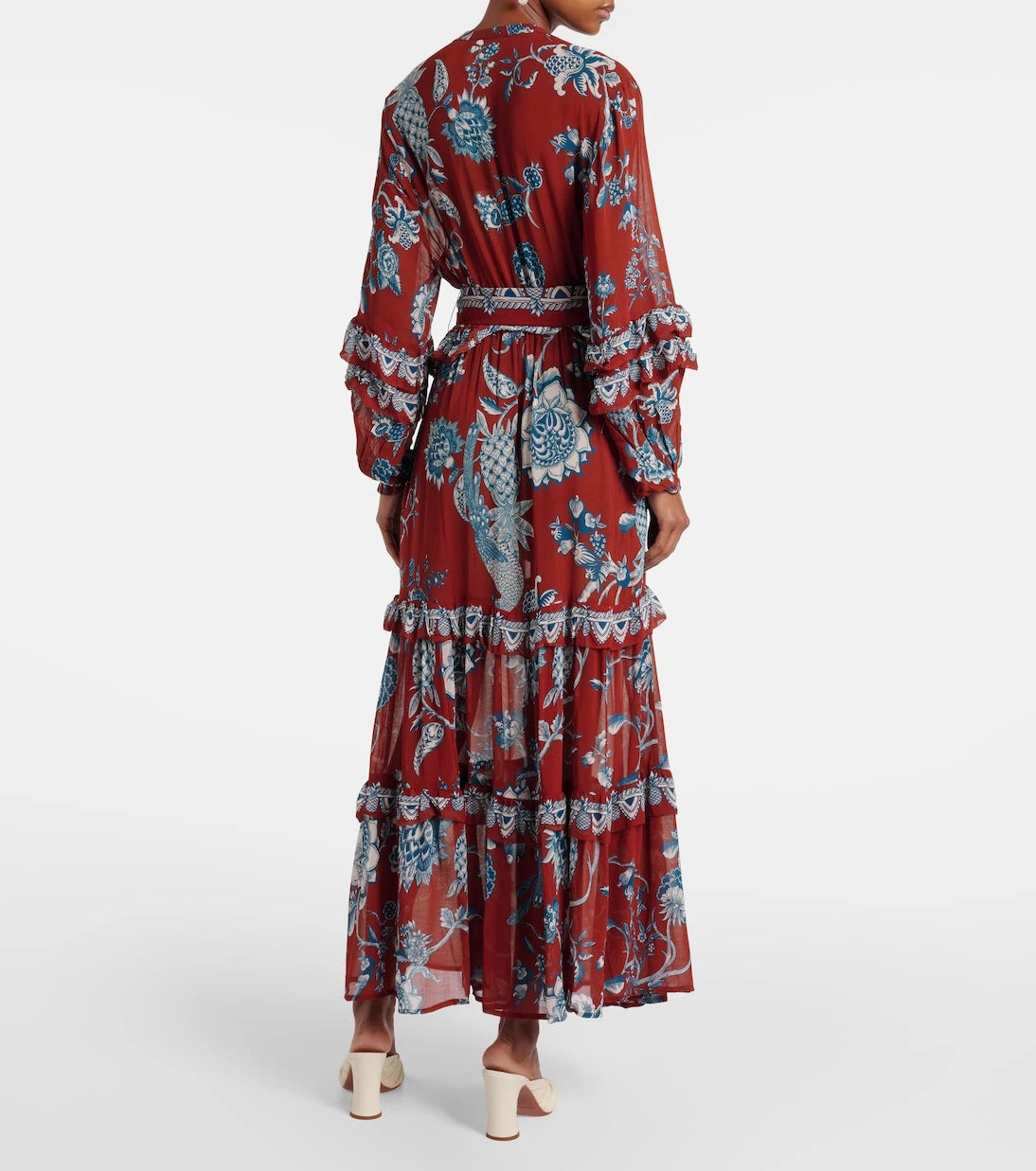Farm Rio - Tropical Landing ruffled maxi dress