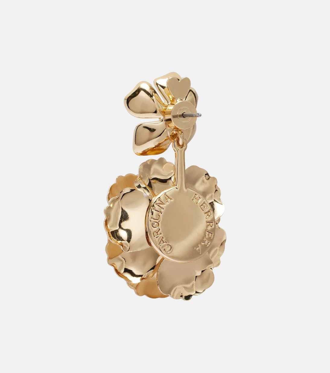 Carolina Herrera - Crystal-embellished floral drop earrings