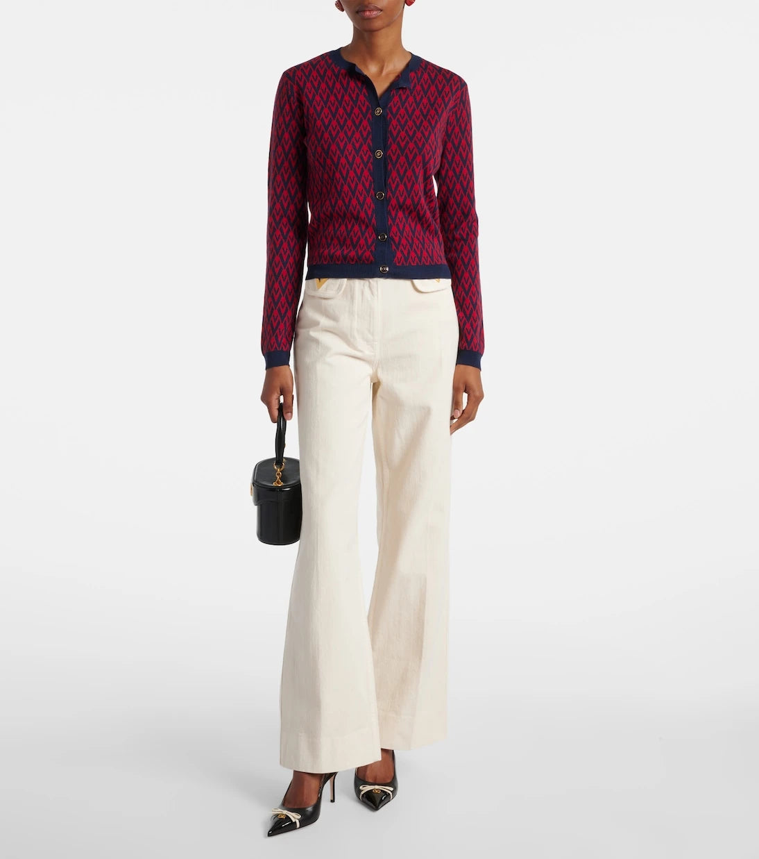 Valentino - VGold mid-rise wide-leg jeans