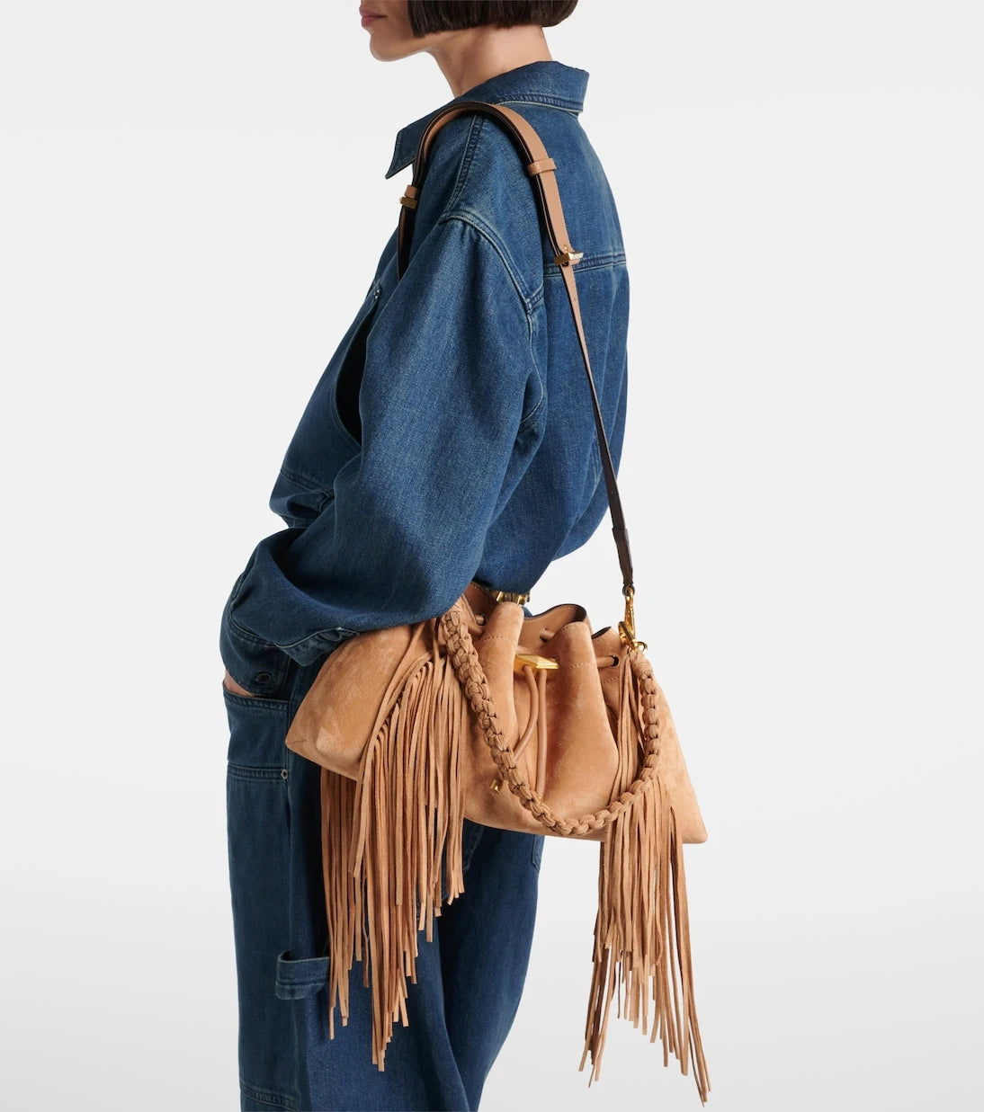 Jimmy Choo - Bon Bon Medium suede shoulder bag