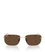 Ray-Ban Gold RB3768 Metal Irregular Sunglasses