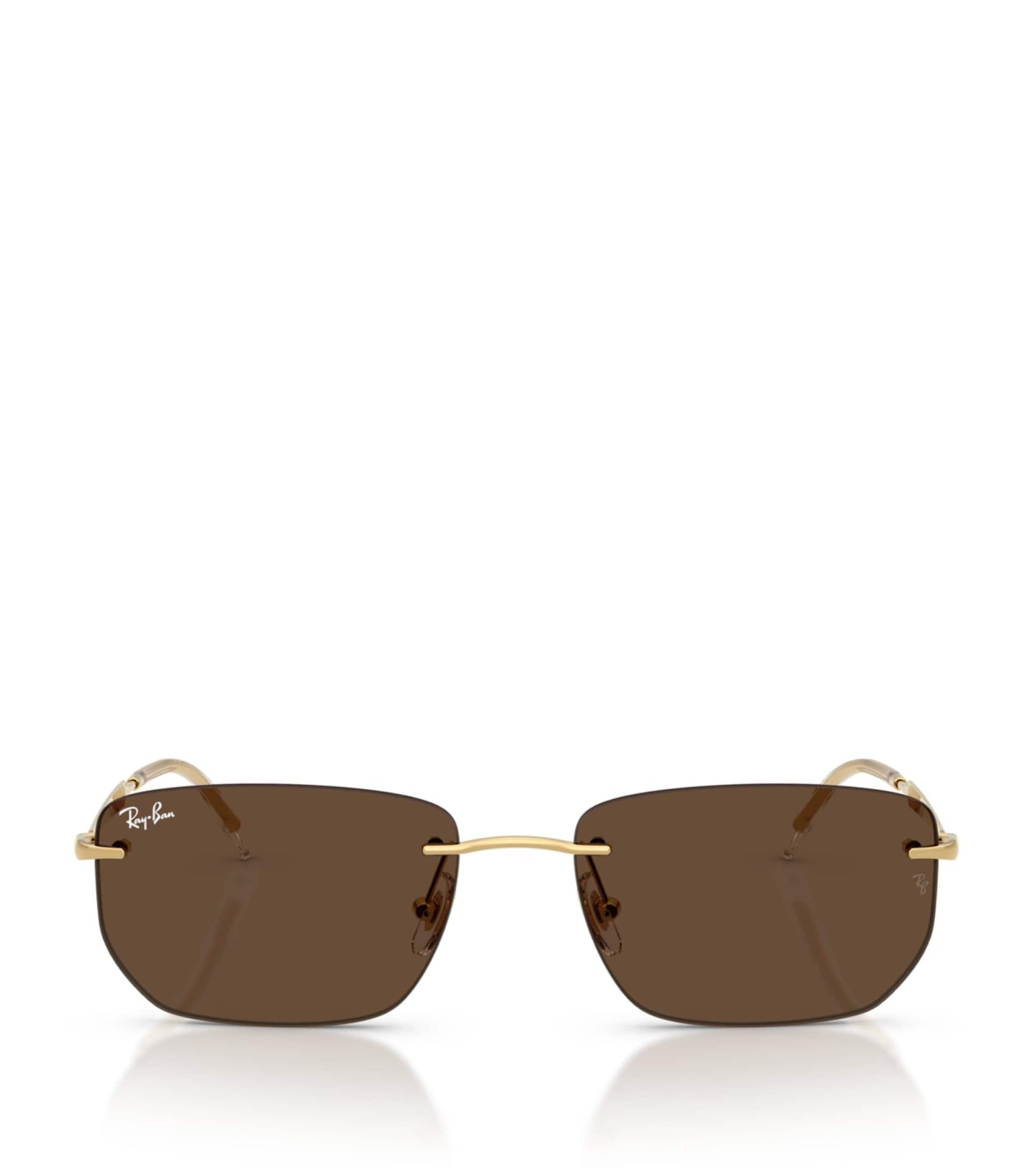 Ray-Ban Gold RB3768 Metal Irregular Sunglasses