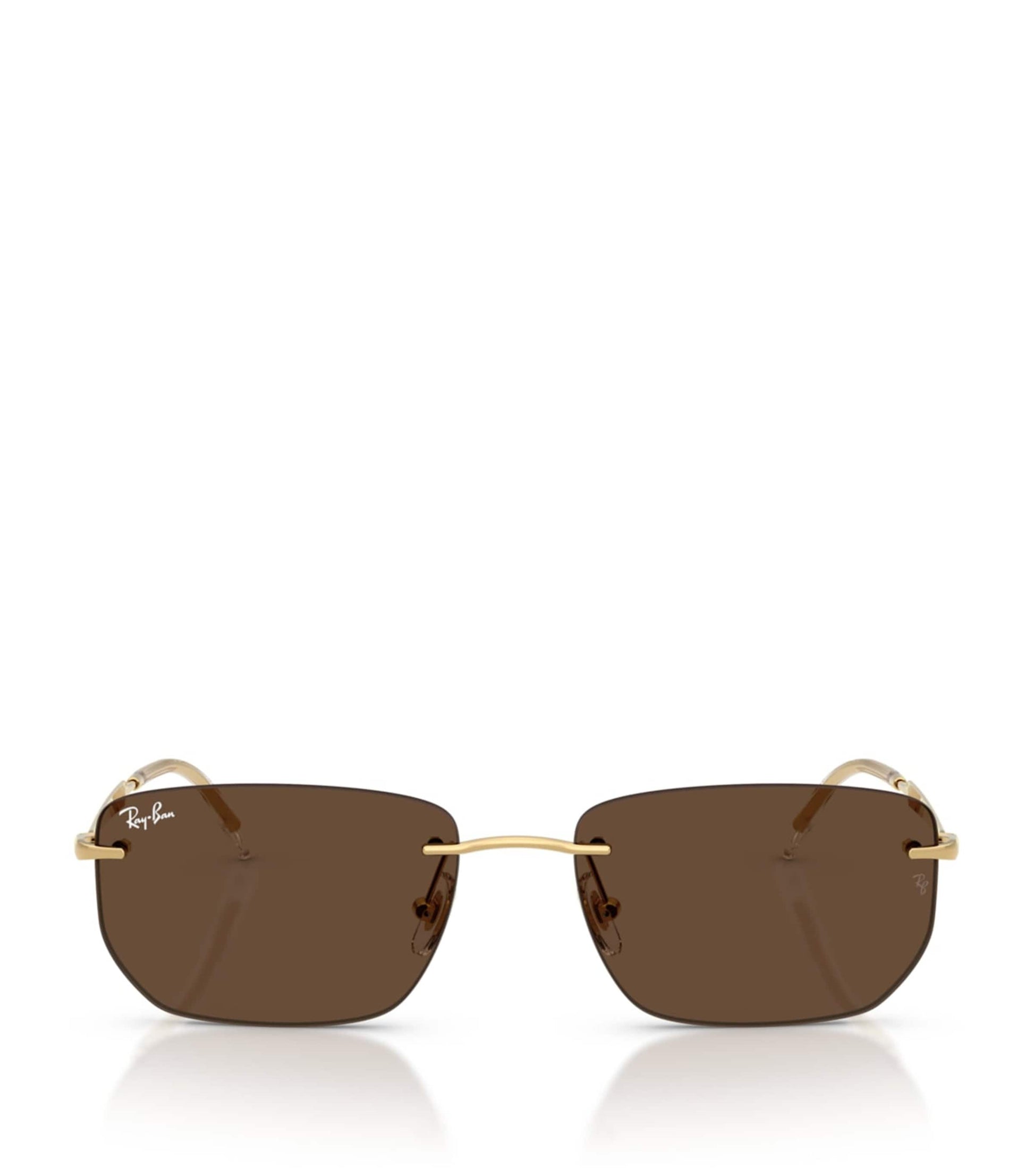 Ray-Ban Gold RB3768 Metal Irregular Sunglasses