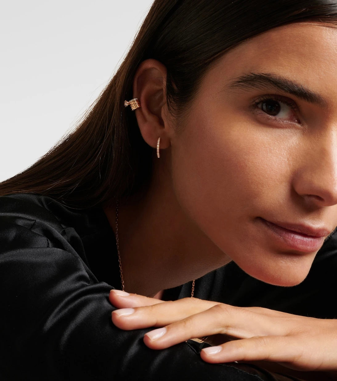 Repossi - Blast 18kt rose-gold ear cuff with diamonds