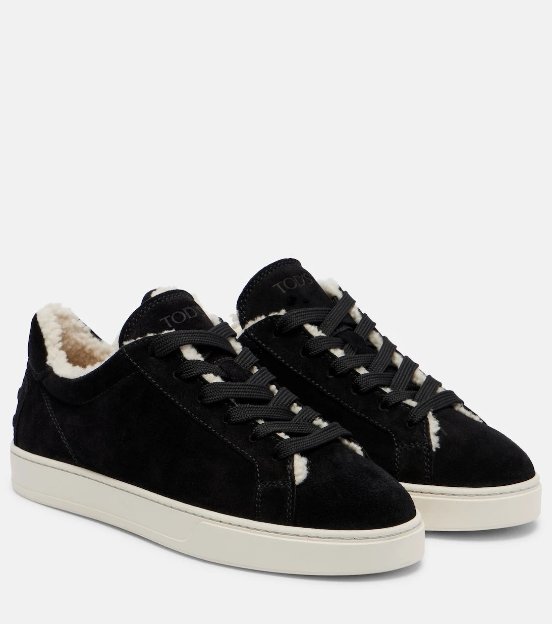Tod's - Cassetta shearling-lined suede sneakers