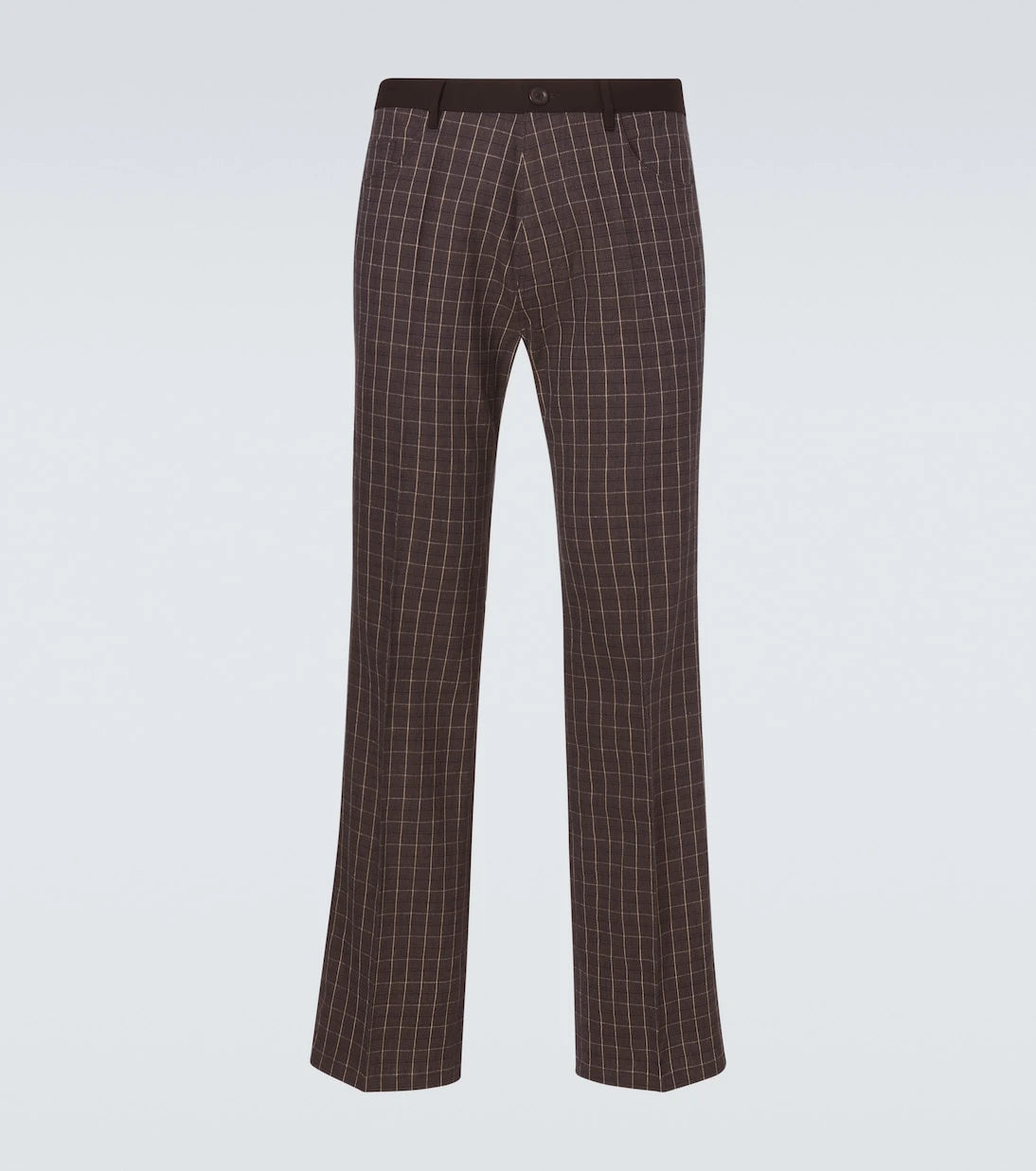Wales Bonner - Country checked linen-blend straight pants