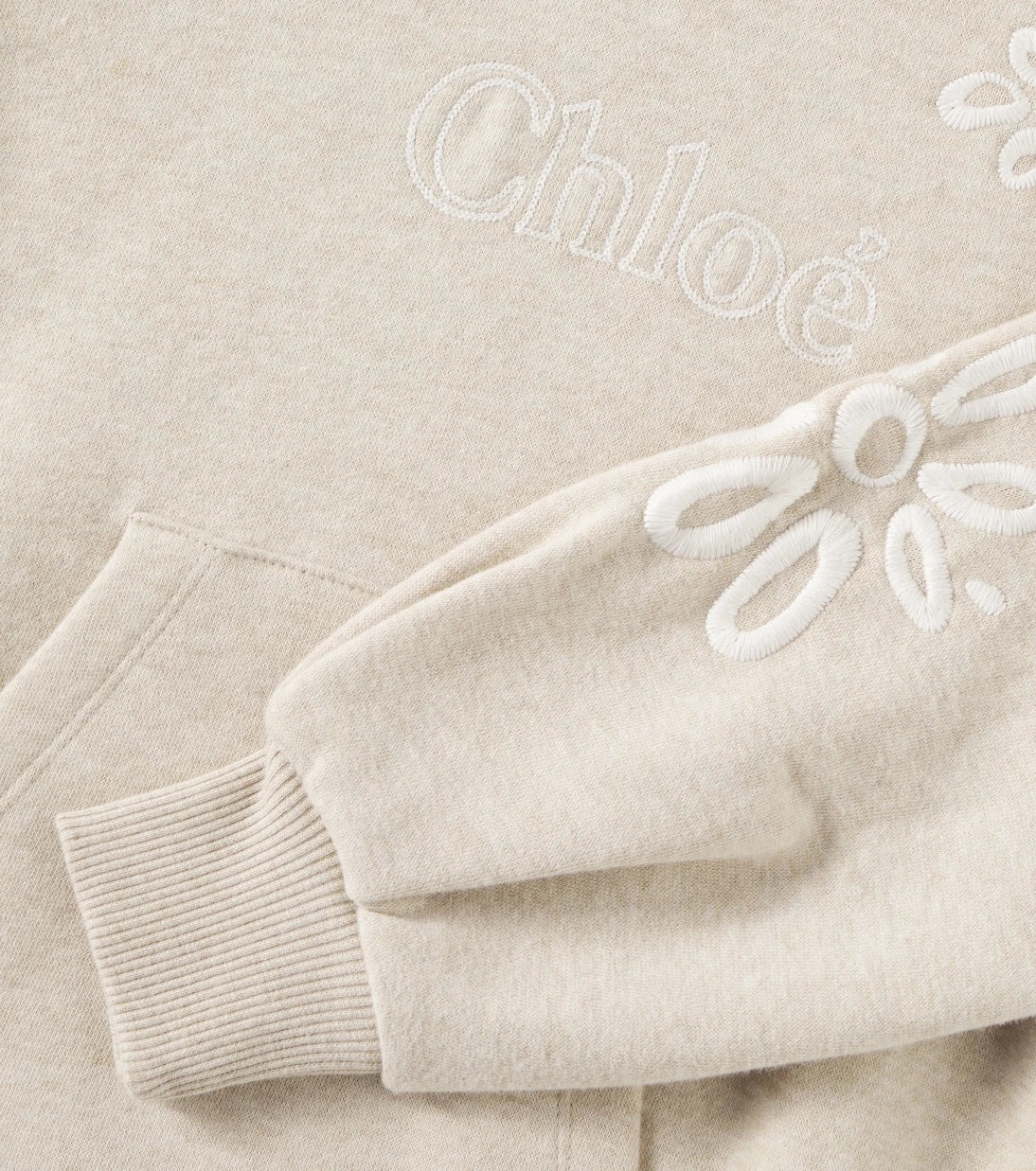 Chloé Kids - Logo cotton jersey sweatshirt dress