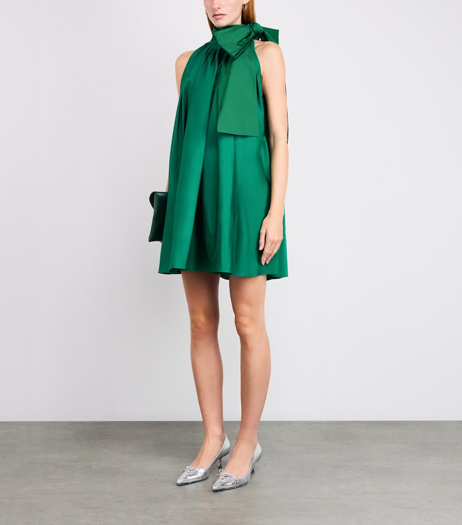 Green Taffeta Mini Dress