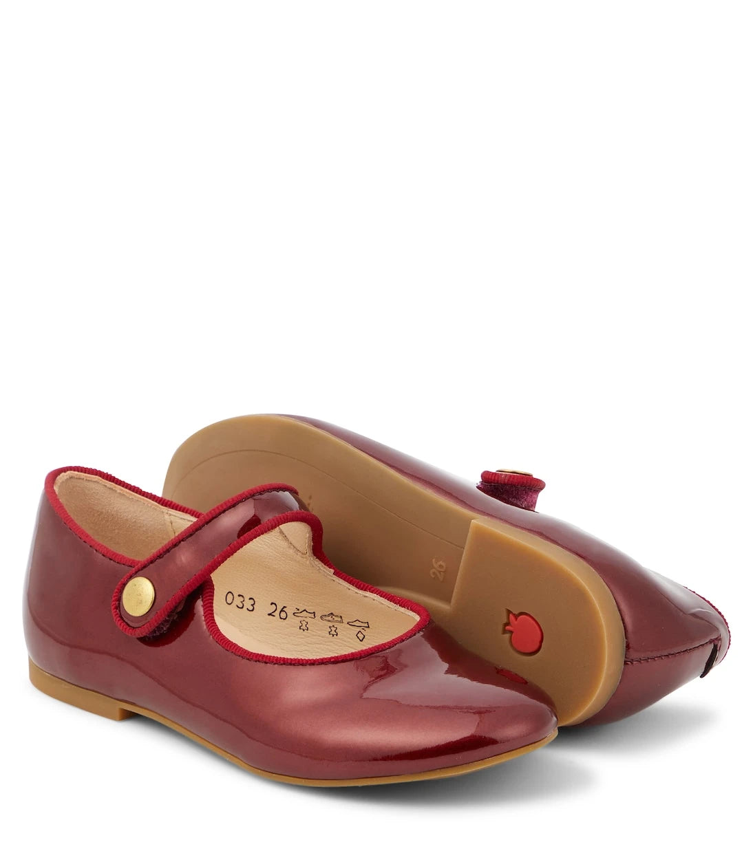 Pom d'Api - Daisy Baby patent leather Mary Jane flats