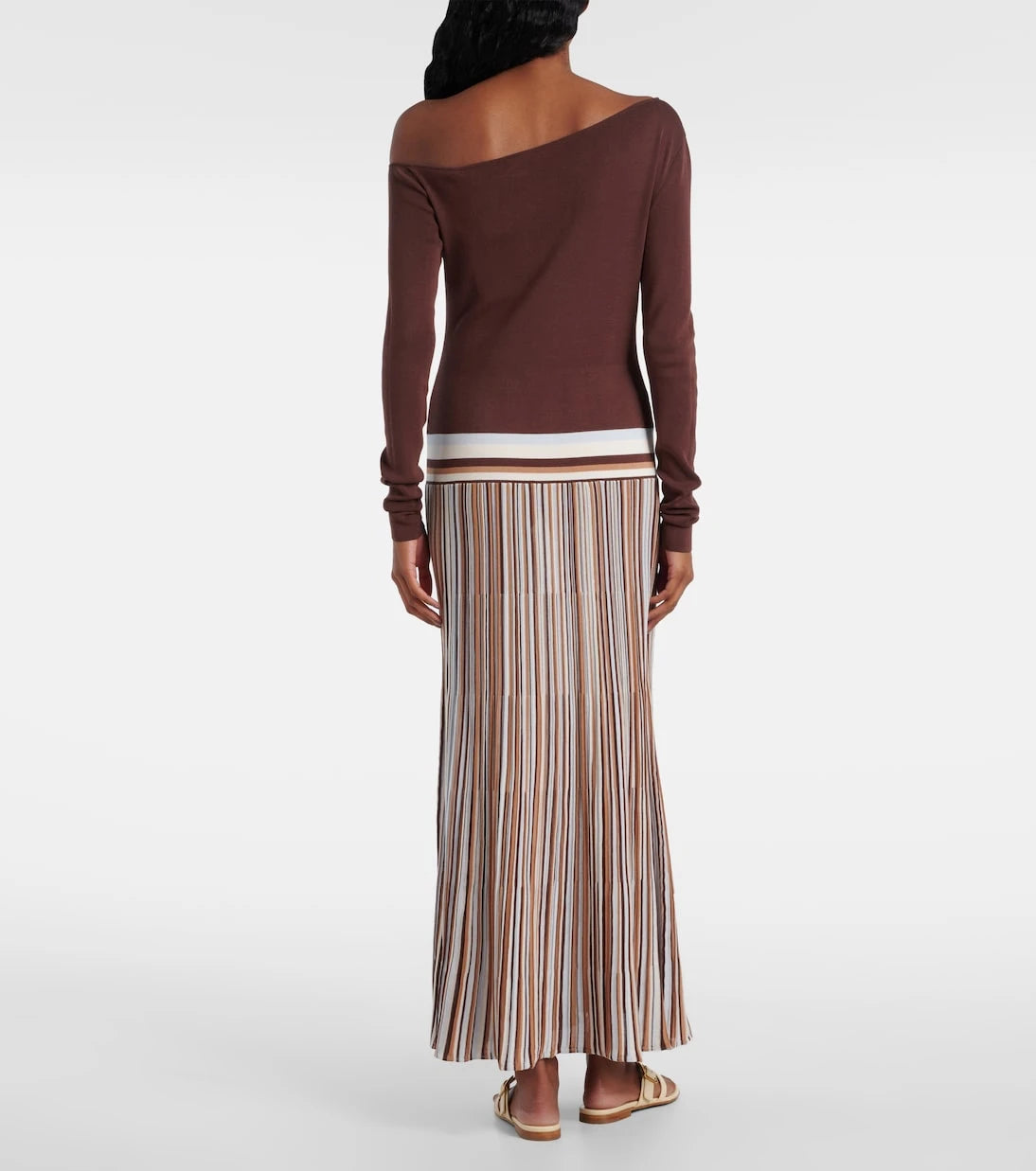 Faithfull - فستان Citara طويل ماكسي من مزيج القطن المحبوك