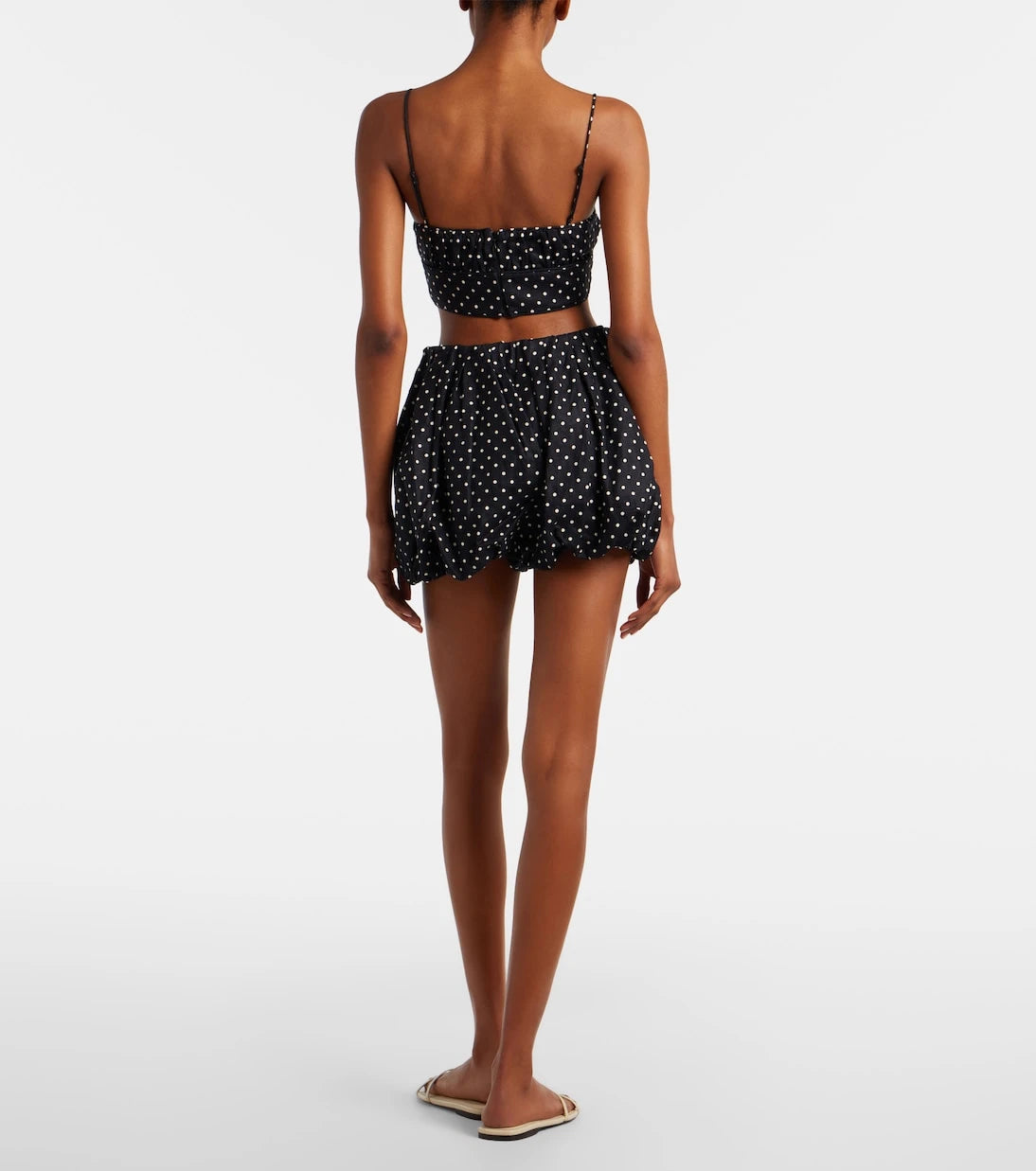 Faithfull - Lucia polka-dot linen shorts