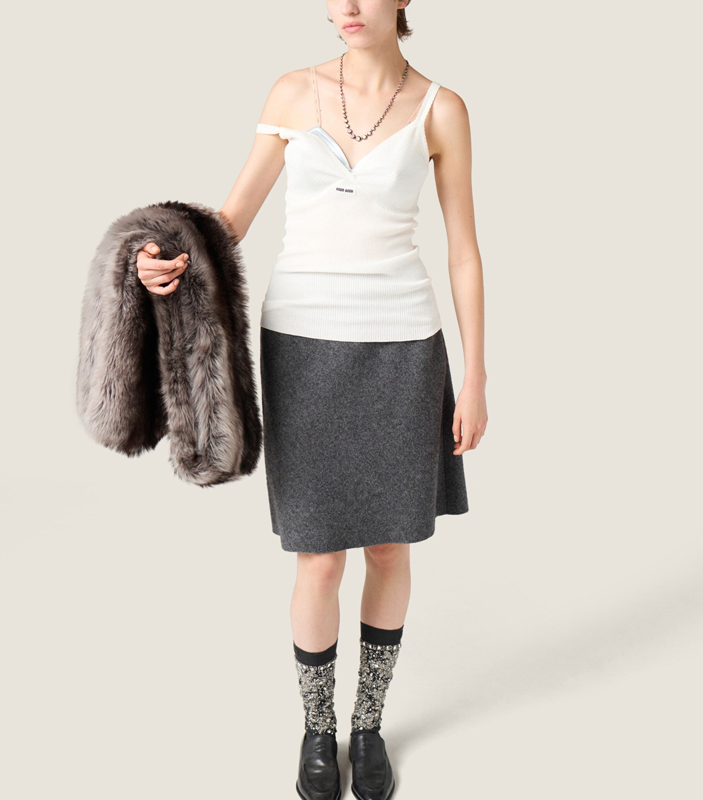 Miu Miu Turquoise Satin Bra