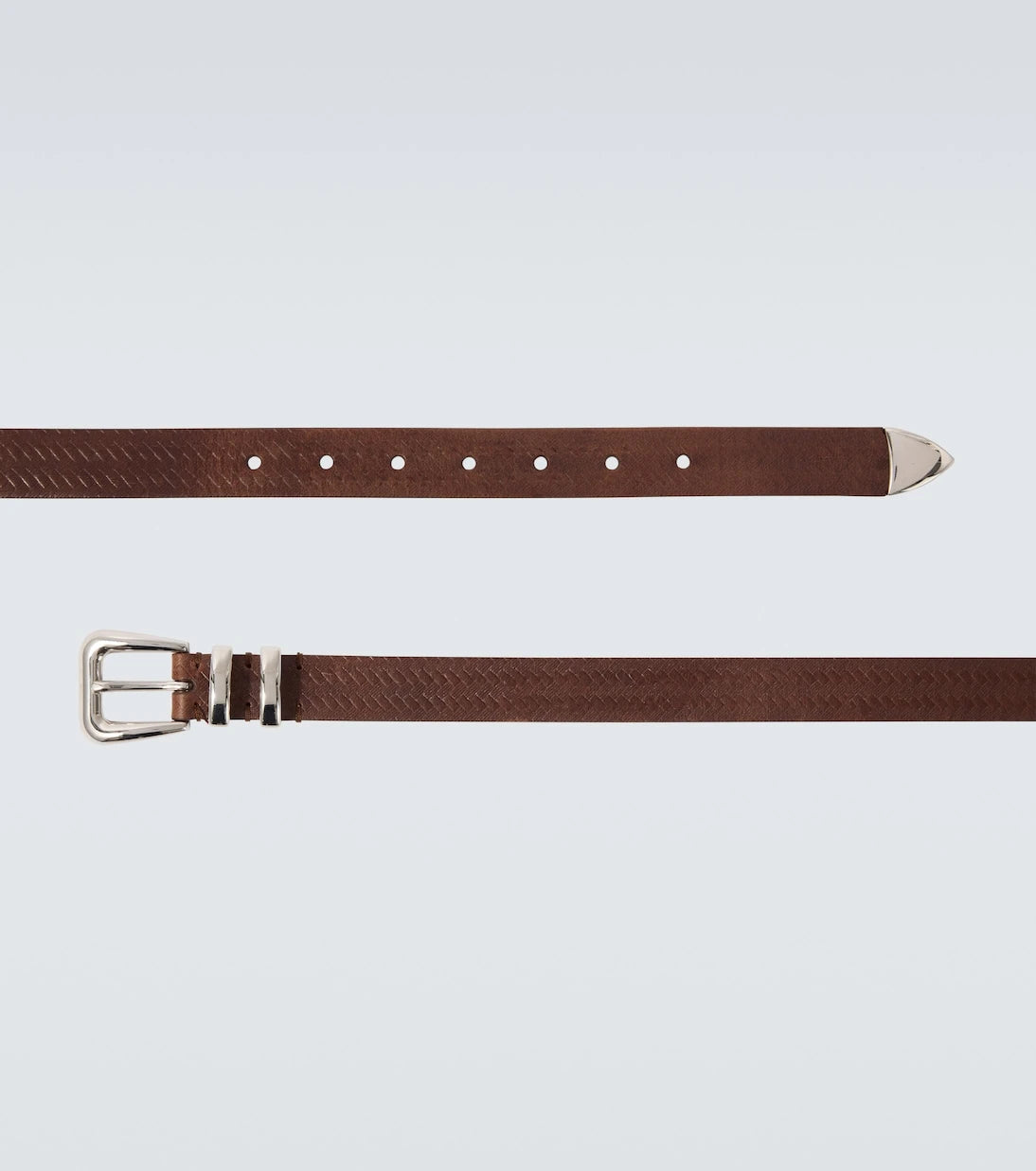 Brunello Cucinelli - Debossed leather belt