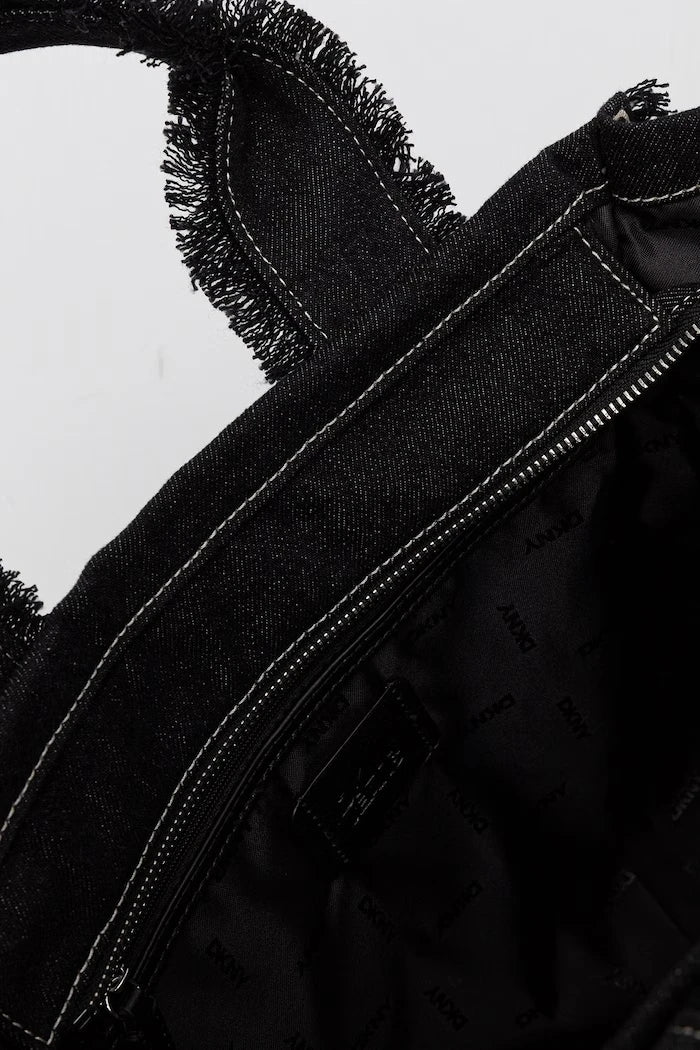 DKNY kadın denim alışveriş çantası