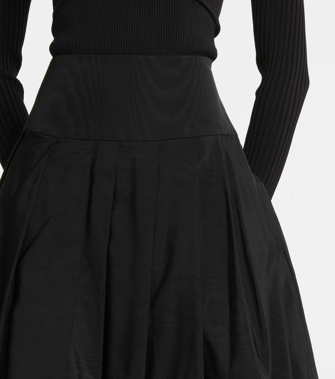 Oscar de la Renta - Pleated cotton-blend skirt