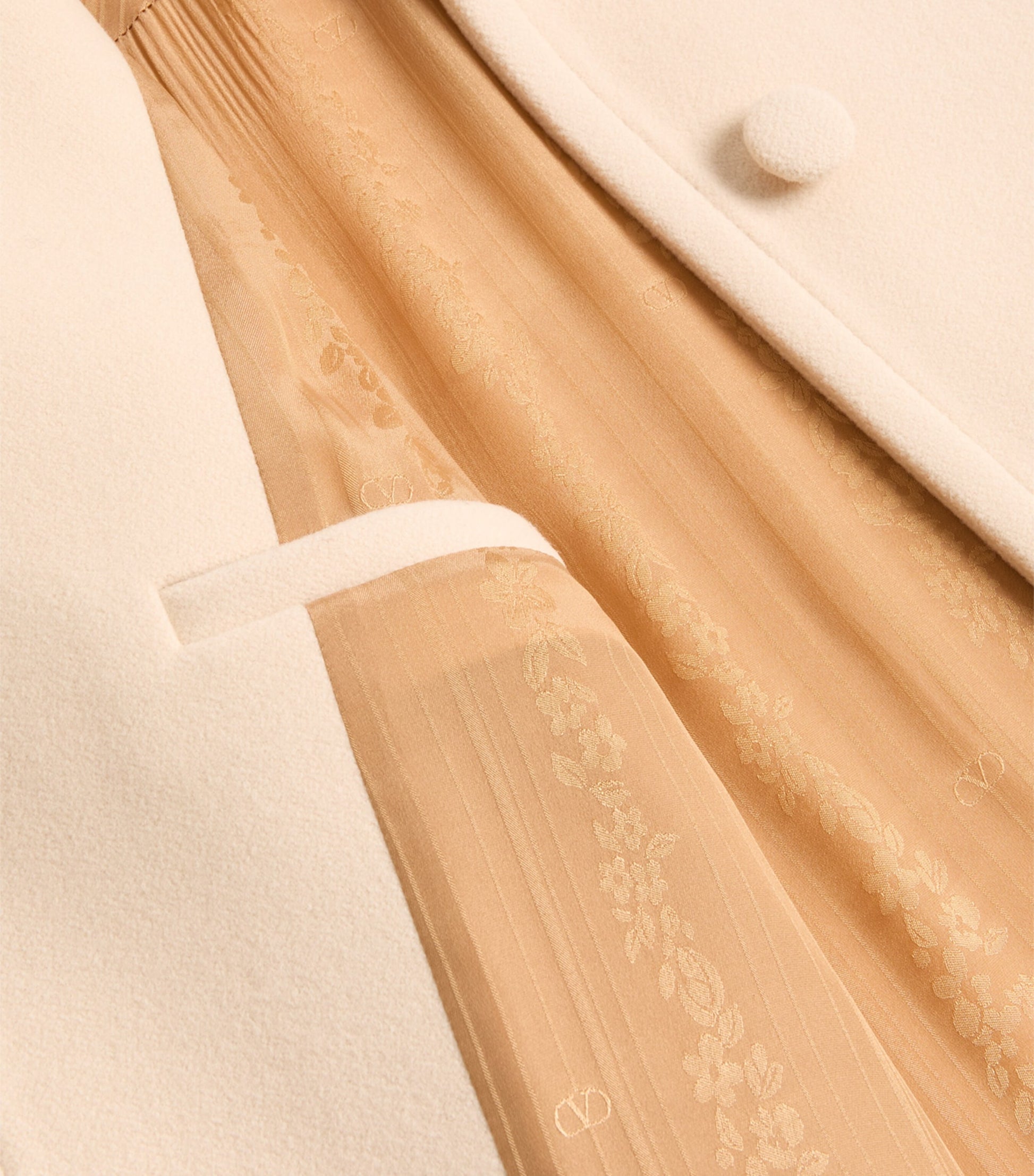 Valentino Nude Virgin Wool Overcoat