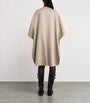 Max Mara Beige Cashmere Poncho Cape Coat