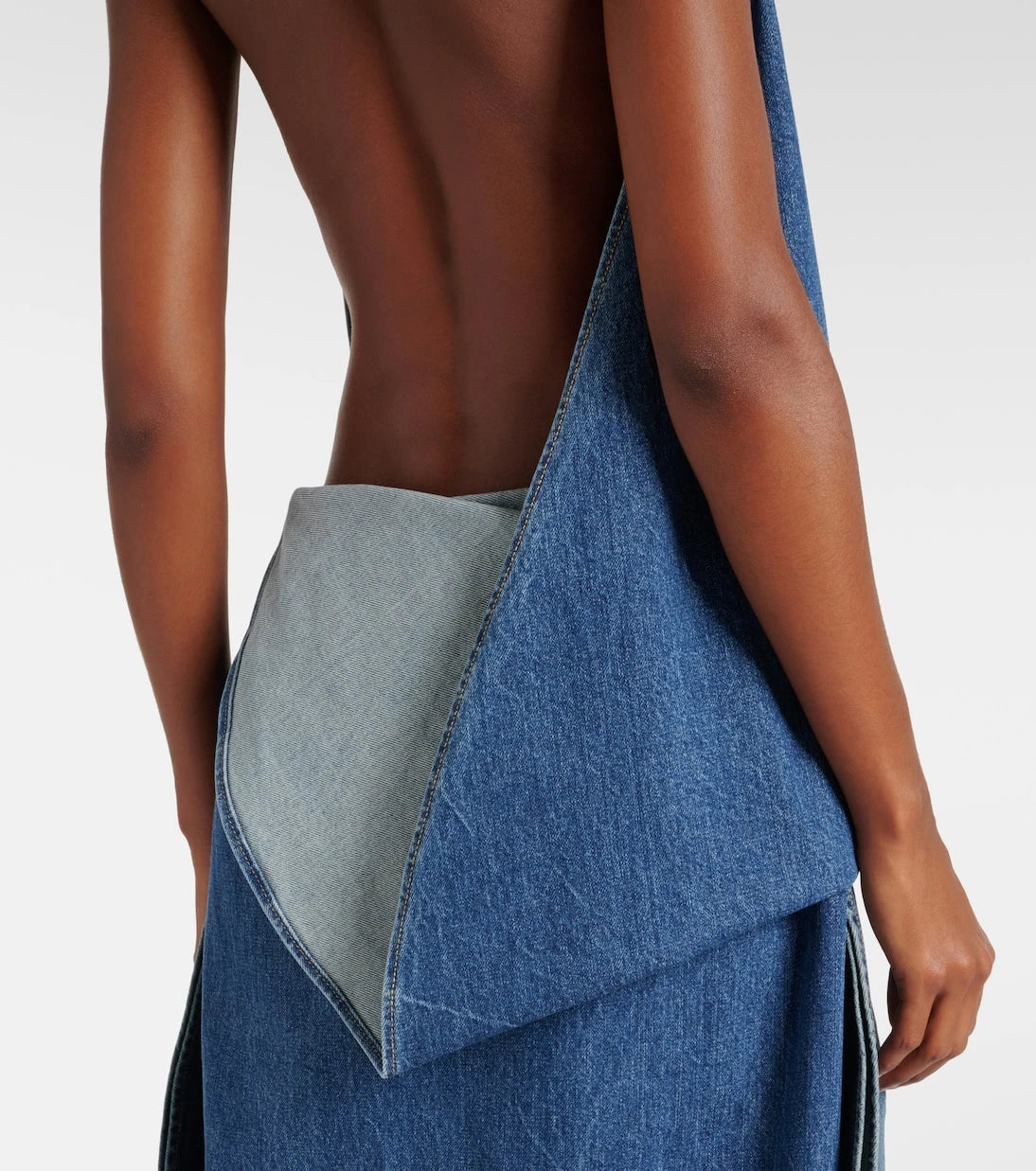 Alaïa - Caped denim top