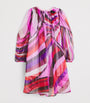 PUCCI Junior Pink Silk Chiffon Iride Print Dress (4-14 Years)