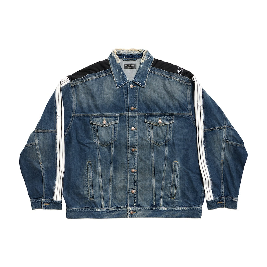 Blue Distressed Denim Jacket