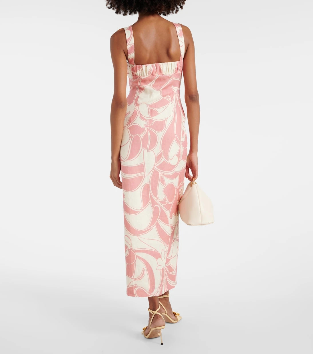 SIR - Belletto printed linen midi dress