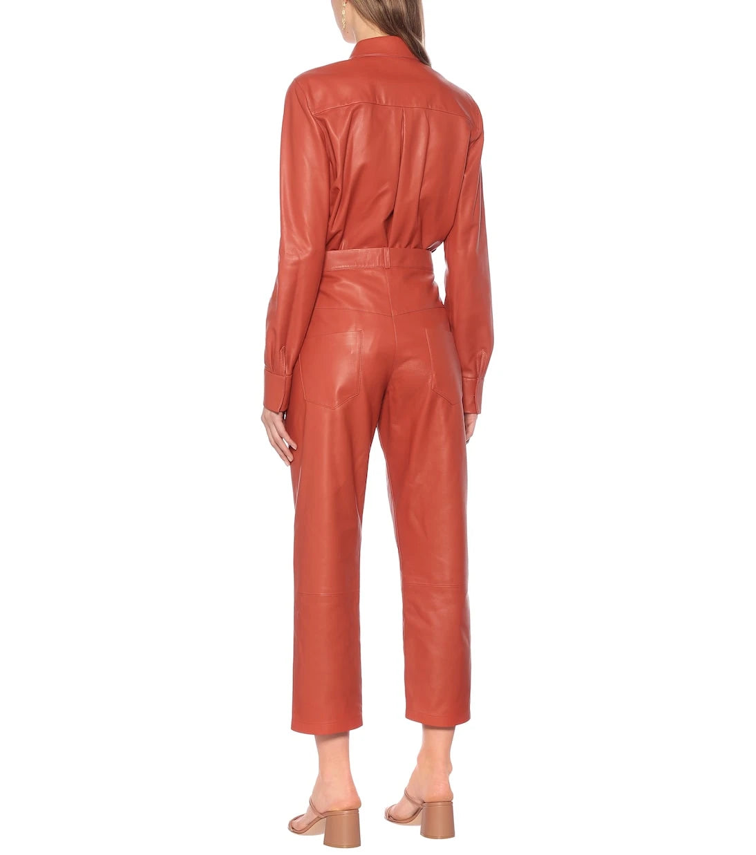 Zeynep Arçay - High-rise straight leather pants