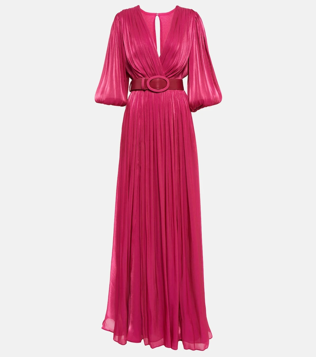 Costarellos - Mira pleated georgette gown
