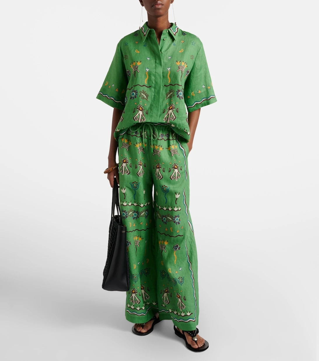 Alémais - Sun Dancer linen wide-leg pants
