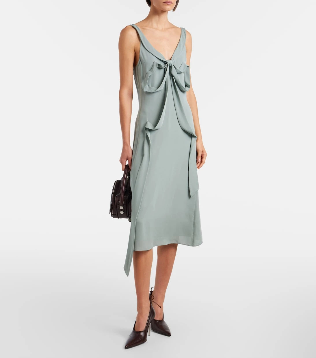 Acne Studios - Bow-detail silk midi dress