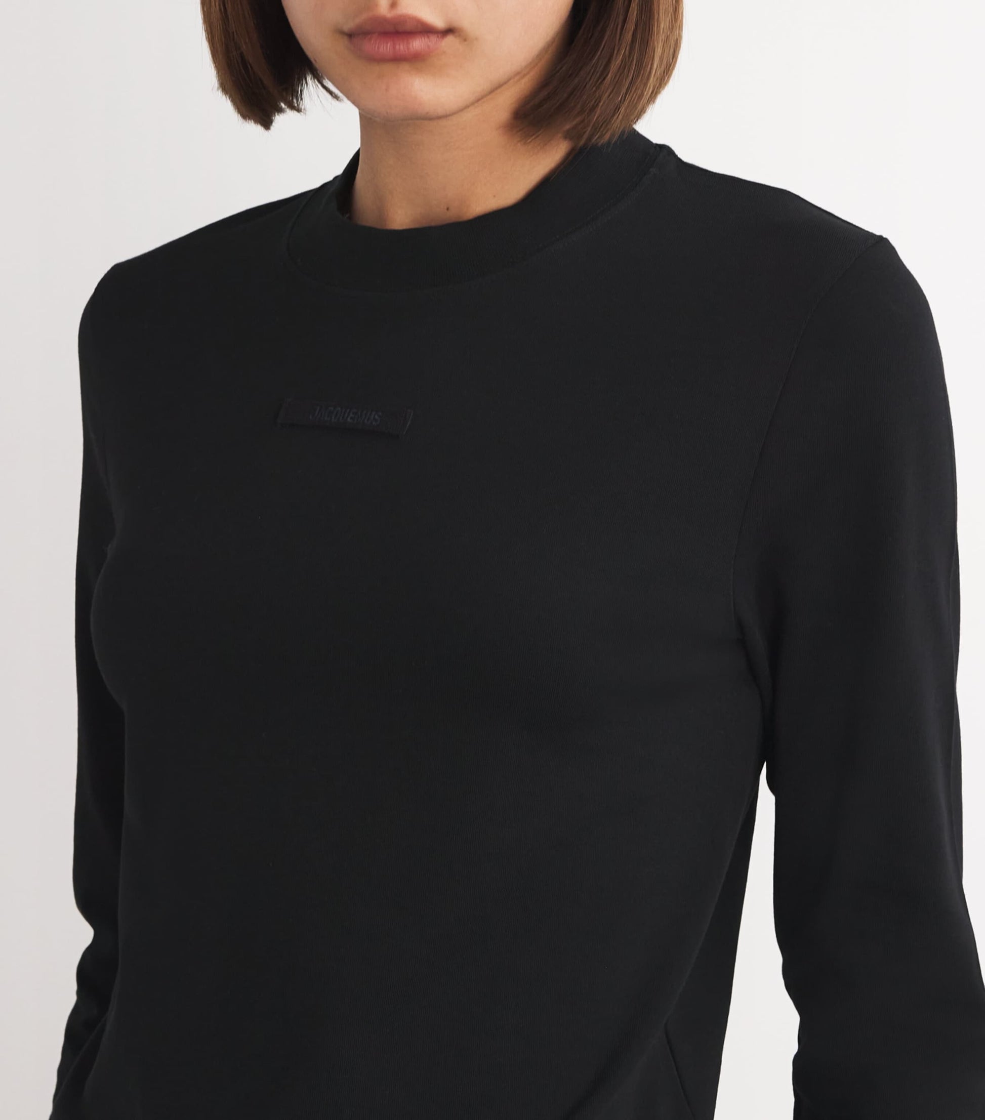 Jacquemus Black Stretch-Cotton Grosgrain Logo T-Shirt