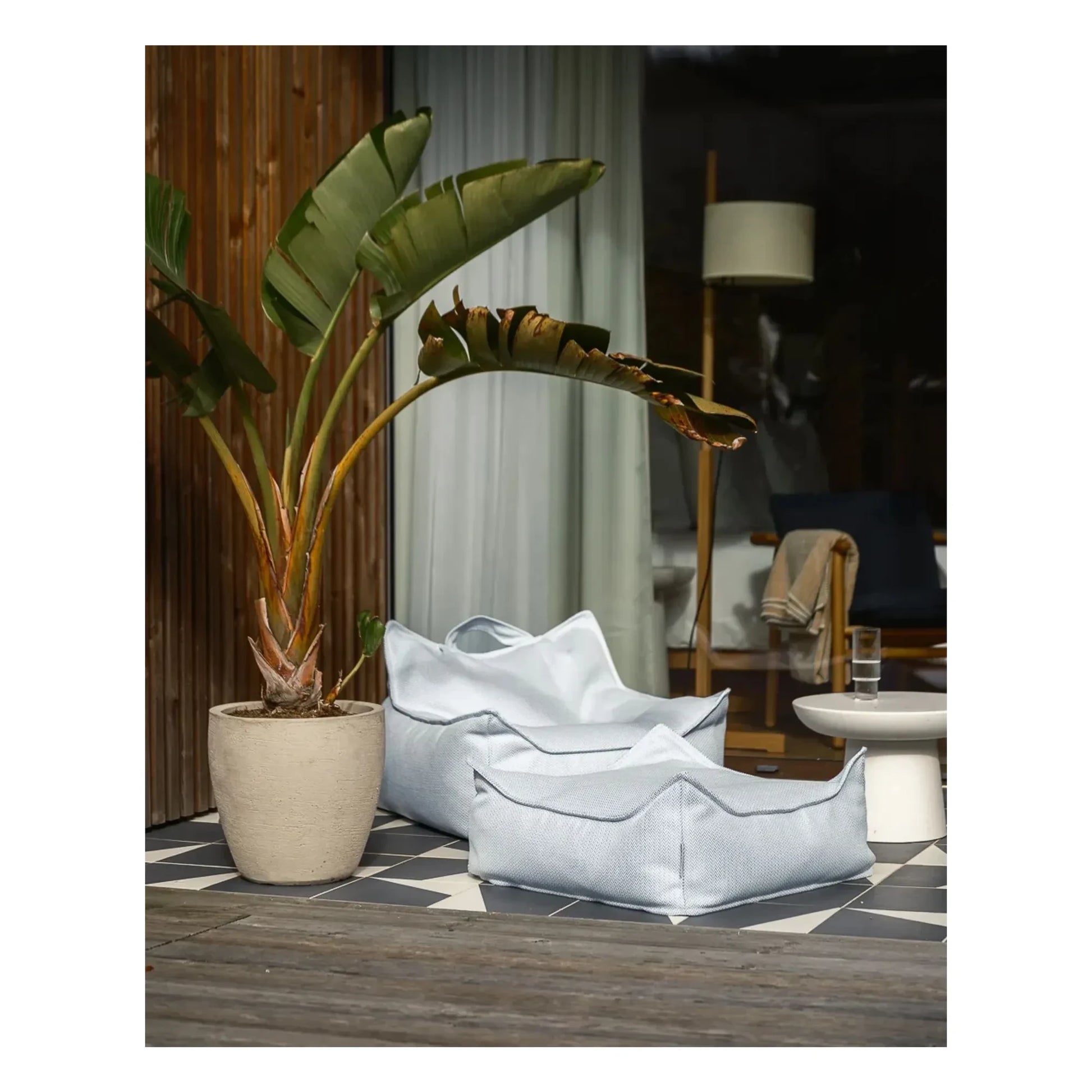 Wigiwama - Outdoor ottoman | Light blue