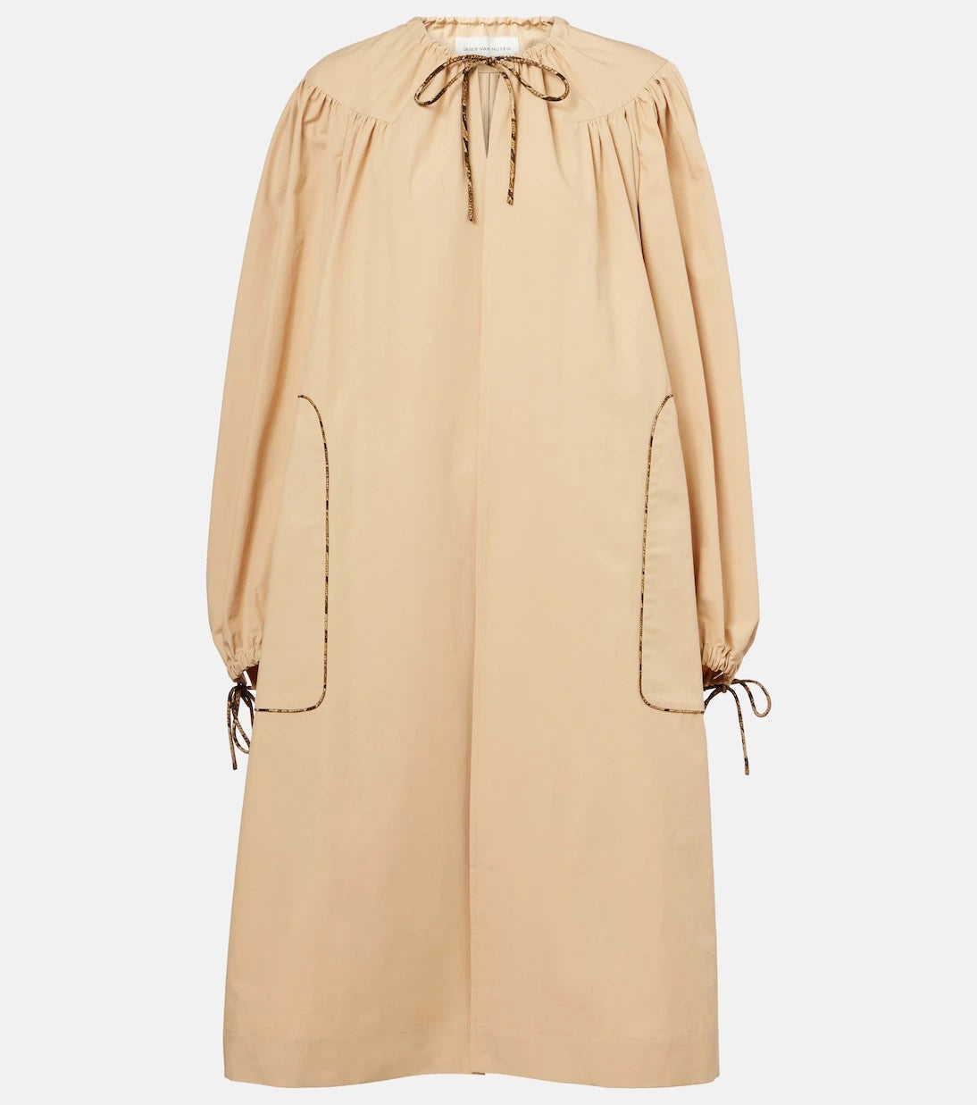 Dries Van Noten - Gathered cotton poplin coat
