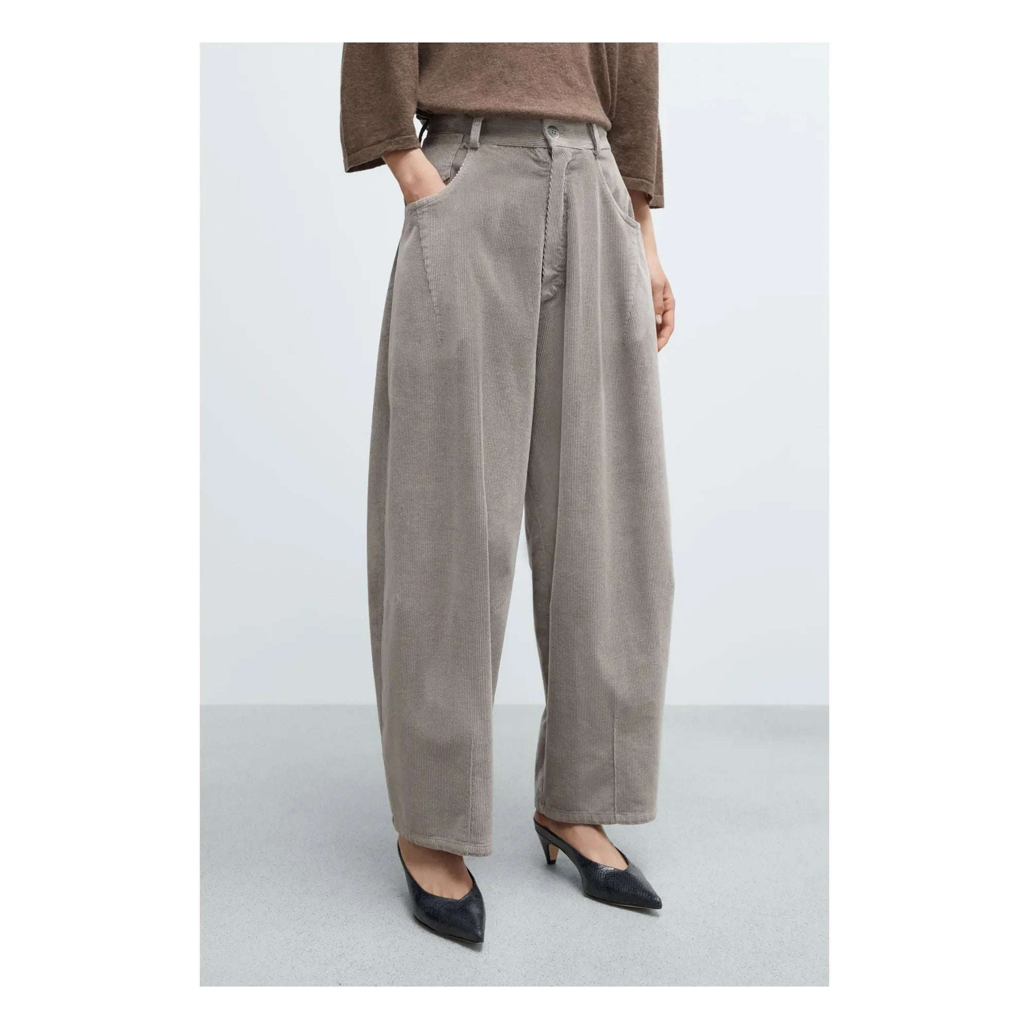 Cordera - Baggy Corduroy Pants | Grey