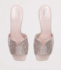 Gina Beige Leather Embellished Florence Heeled Mules 50