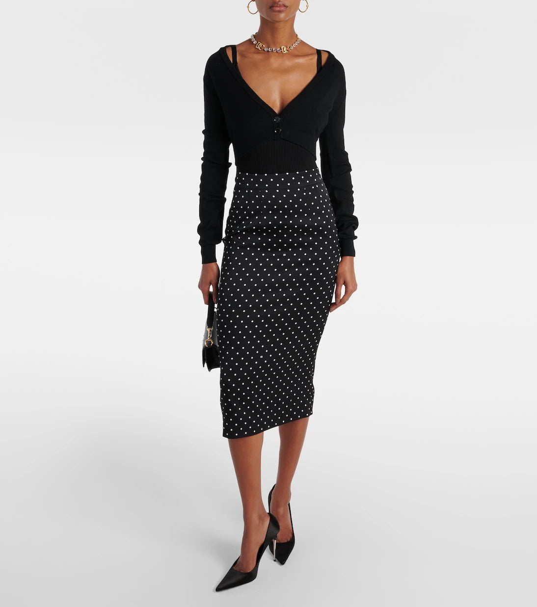 Dolce&Gabbana - Kısa kesim saf yün hırka