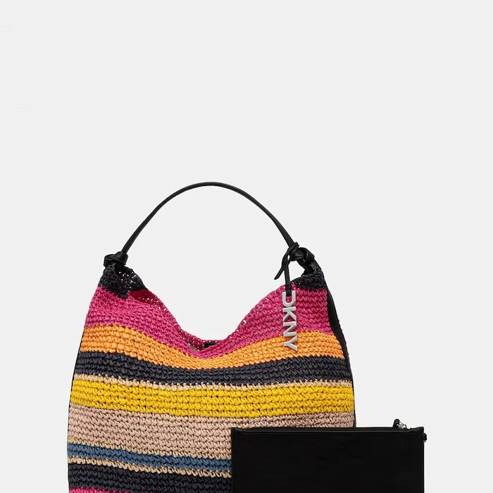 DKNY örgü kumaştan kadın alışveriş çantası PAULA