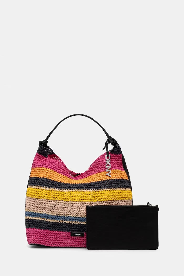 DKNY örgü kumaştan kadın alışveriş çantası PAULA