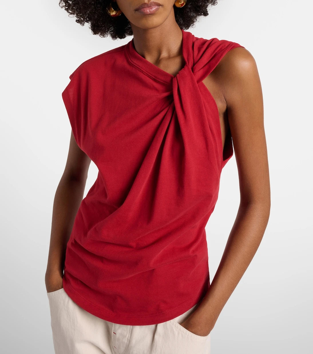 Isabel Marant - Naydagz draped cotton jersey top
