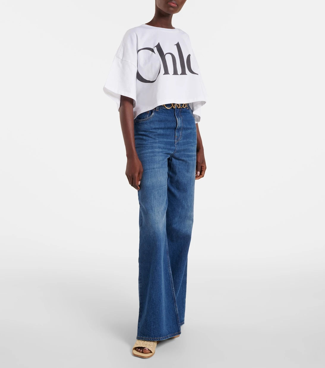 Chloé - Soleil logo embroidered slides