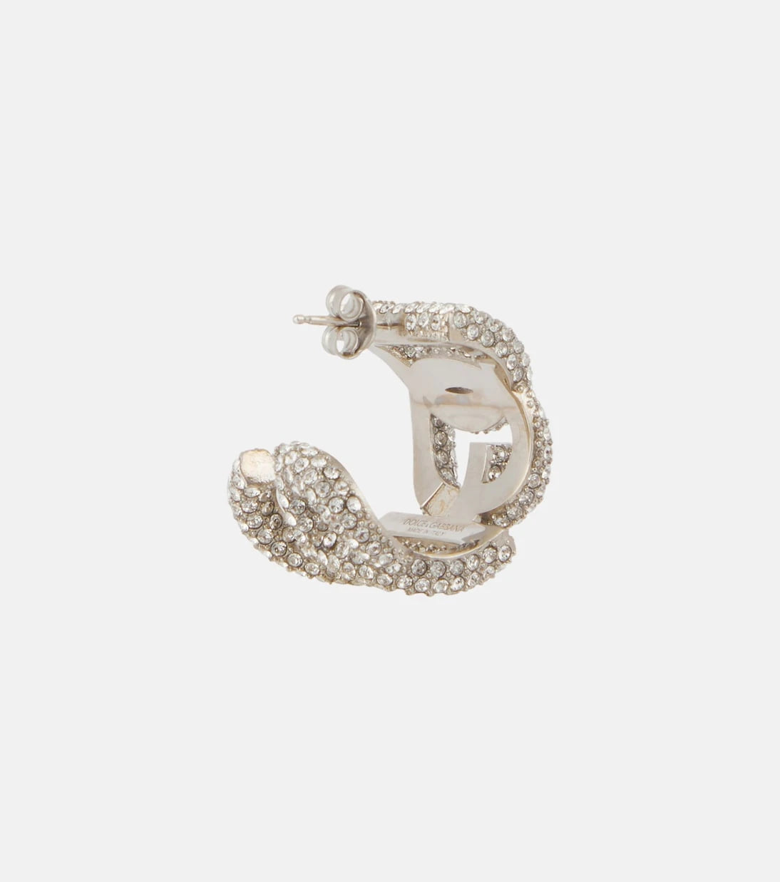 Dolce&Gabbana - DG crystal-embellished hoop earrings